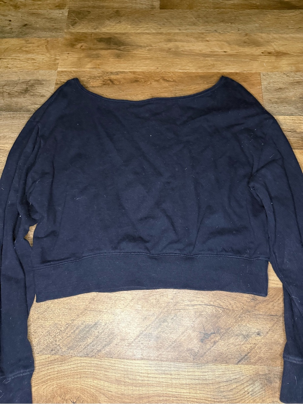 Lazy Sunday Navy off shoulder Pullover
